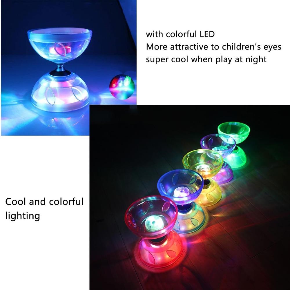 Leather Chinese Diabolo Bowl Shape Mini Diabolo Chinese Yoyo Set Diabolo Toy  Outdoor