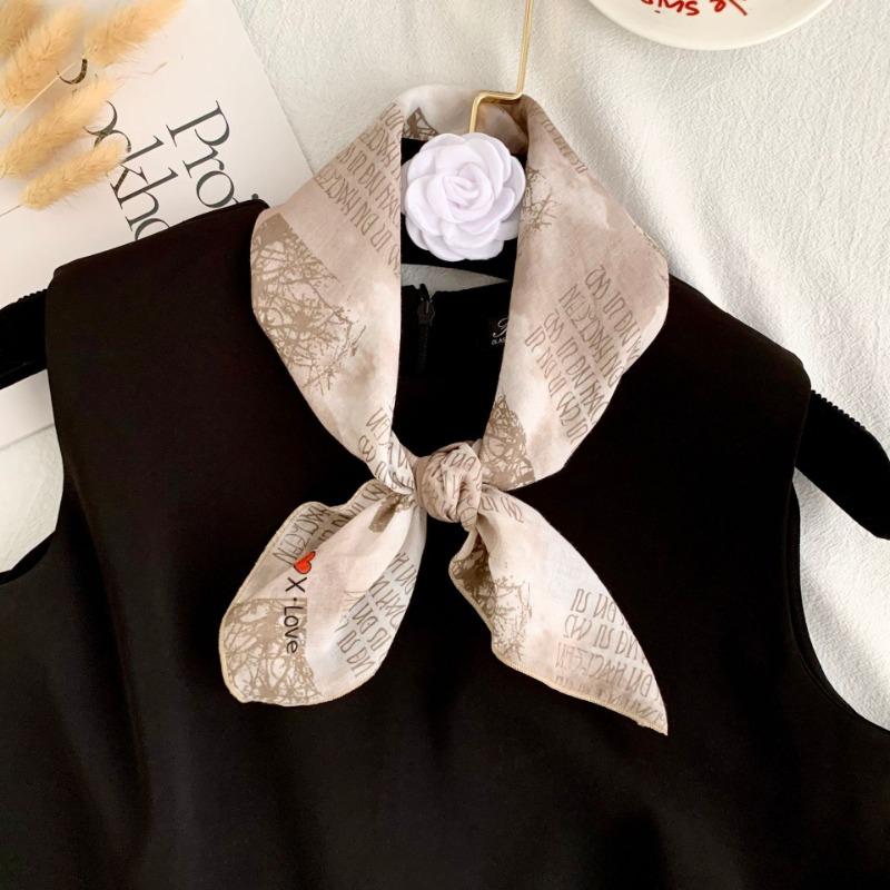 Square Scarf Cotton High-end Literary Bag, Headscarf, Headband, Neck Protection, Scarf, Small Shawl, Scarf, Silk Scarf.