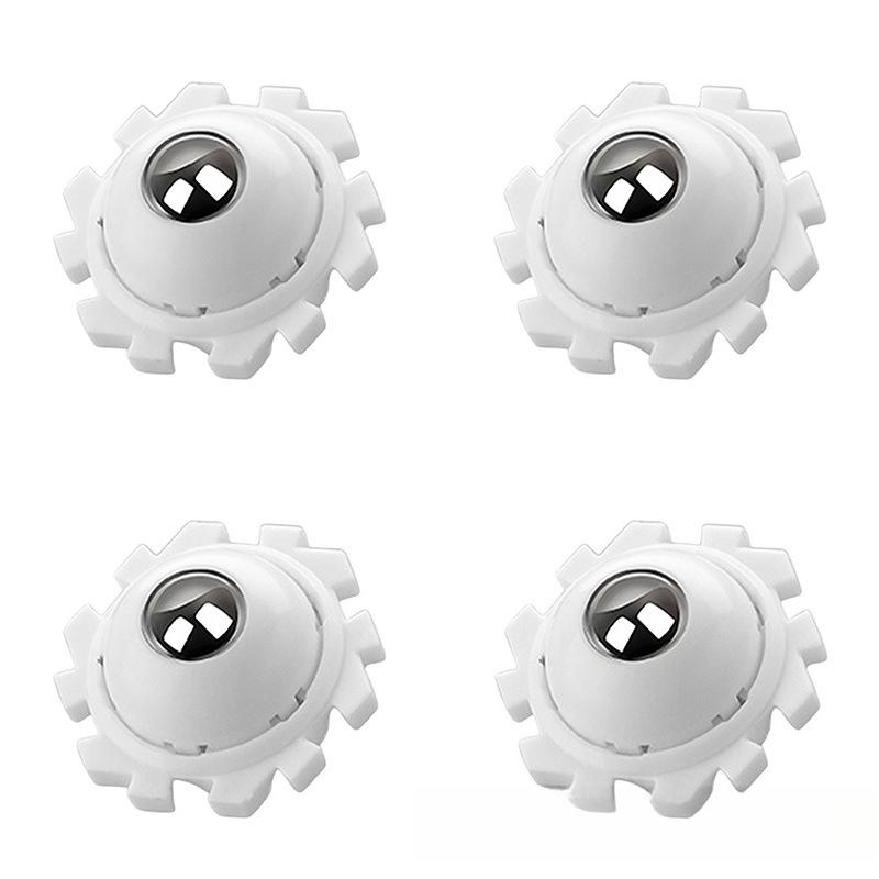 

4 шт./компл. вращающийся ящик для хранения, шариковый ролик, универсальный мусорный бак, нижний колесный шкив, самоклеящиеся мебельные ролики Splicing steel balls 4PC белый