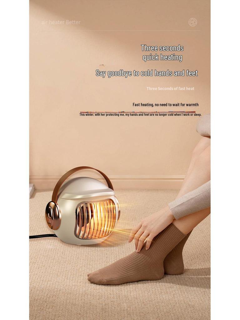 Compact Energy-Saving Electric Heater: Fast-Heating Indoor Fan for Efficient Warmth.