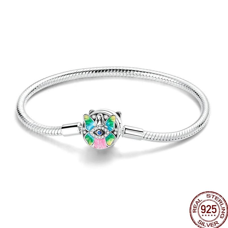 925 Sterling Silver 17-20CM Original Bracelets Heart Moon Sun Clasp Bead Charm Bracelet Fit DIY Charms Beads for Women Jewelrys