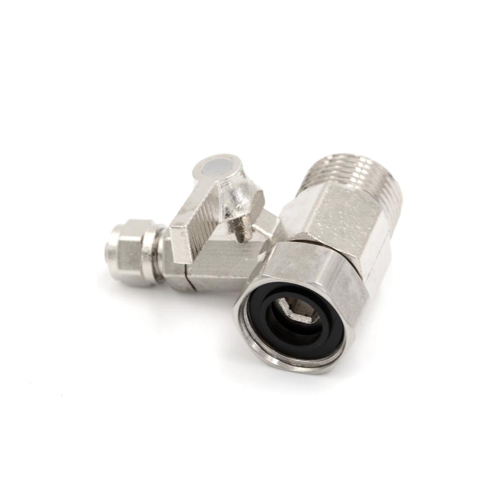 Feed Water Filter Purifier Adapter 1/2'' To 1/4'' Ball Valve Faucet Tap Safe Water Purifier Valve Brass Pure Copper
