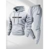 Mens Hooded Oversized Sweatshirt Set Long Sleeve Top Pants Casual Sportswear