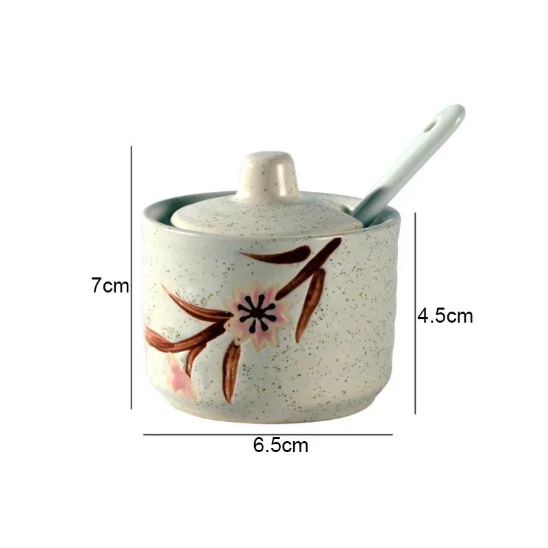 Retro Ceramic Seasoning Jars Salt and Pepper Shakers Kitchen Spice Tools Spice Organizer Jars Seasoning Box Kitchen Accessories