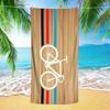 1 Stück gestreiftes Rennstrecken-Strandtuch für Fahrräder, schnelltrocknendes Mikrofaserhandtuch für Outdoor-Camping, Surfen, Schwimmen, Tauchen, Reiseaccessoire