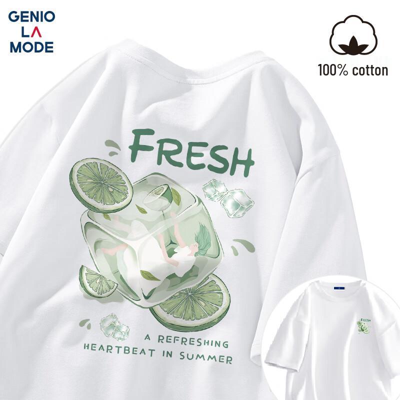 GENIOLAMODE Ao Ruipeng Empfohlenes Herren Baumwoll Freizeit Kurzarm T-Shirt