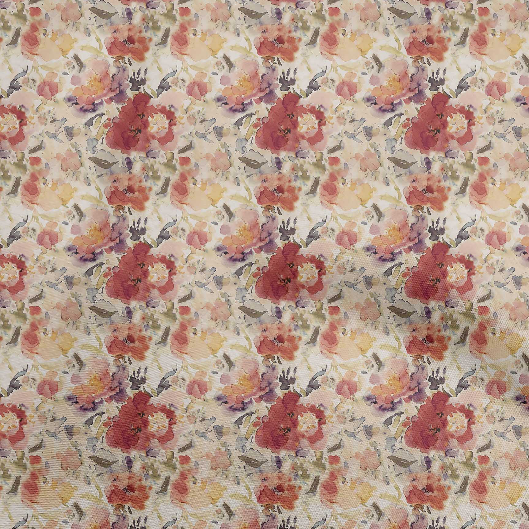 

oneOone Cotton Flex Medium Blue Fabric Abstract Watercolor Floral Dress Material Тканина Тканина з принтом у дворі 40 дюймів 42 Inch Wide - Viscose Chiffon іржі коричневого кольору