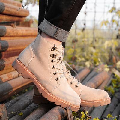 Special Leather Martin Boots Men'S Boots High-Top Men'S Shoes Round Head Retro Tooling Boots Short Boots Waterproof Desert Boots Locomotive Boots
