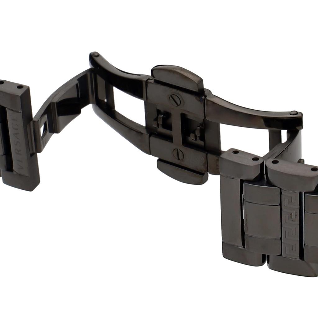 Watch Black Dial Stainless Steel Sapphire Glass Quartz 42MM Swiss Watch VE3H00522 Gray [Versace] V-VERTICAL Men's [Item]