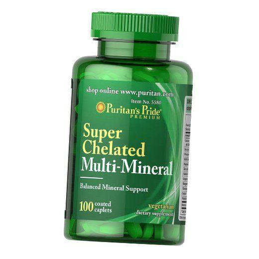 

Хелатні мультимінерали, Super Chelated Multi-Mineral, Puritan s Pride 100каплет (36367144) 100caplets