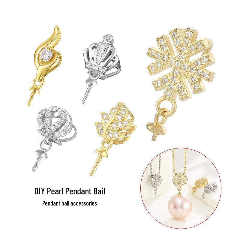 

Elegant 18K Gold Pendant Bail for DIY Pearl or Jade Necklaces