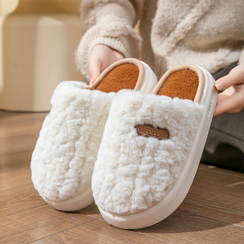 2025 cotton tow cotton slippers indoor and outdoor wear warm and non-slip slippers winter wholesale 36-37