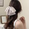 Korean Polka Dot Bow Claw Hair Clip - High-End Cloud Bubble Design for Women