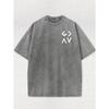 High-Quality Double-Sided Men's T-Shirt Ideal for Outdoor Sports, Vintage Washed, Made of 100%, Perfect for Daily Wear with a Loose Fit And Soft