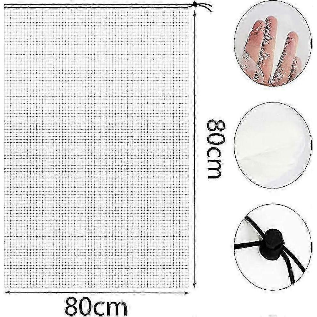 2025 2 Packs Insect Bird Barrier Netting Mesh With Drawstring Garden Bug Netting Plant Cover For Protect Plant Fruits Flower