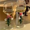 Colorful Christmas Tree Decoration Tall Glass Creative Home Cocktail Cup Korean Style Ins Style Christmas Series Red Wine Glass