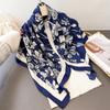 Fashion Silk Satin Hijab Scarf For Women Printed Kerchief Hair Scarfs Female 90Cm*90Cm Square Shawl Wraps Neck Scarfs For Ladies