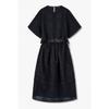 Studio Tomboy Back Open Sheer Check Short Sleeve Dress 9106241204 