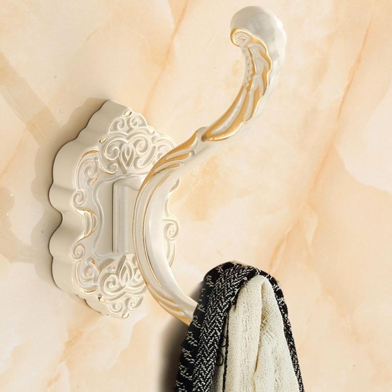 Nordic Styles Without Drilling Over Door Hook Alloy Rustproof Hanger for Coat Bags Towels Bathroom Storage