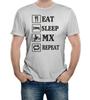 Eat Sleep Motocross Repeat T-Shirt – Funny Off-Road Motorbike Gift for Riders