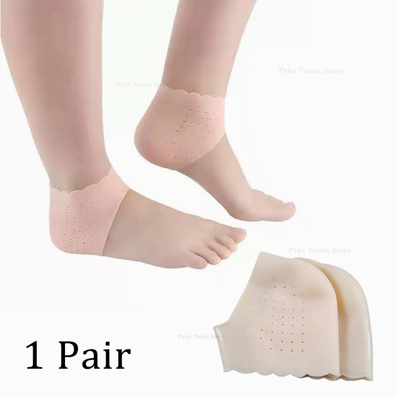 Silicone Heel Protector Men Women Relief Plantar Fasciitis Inserts Heel Pads Moisturizing Relief for Blister Cracked Foot Care