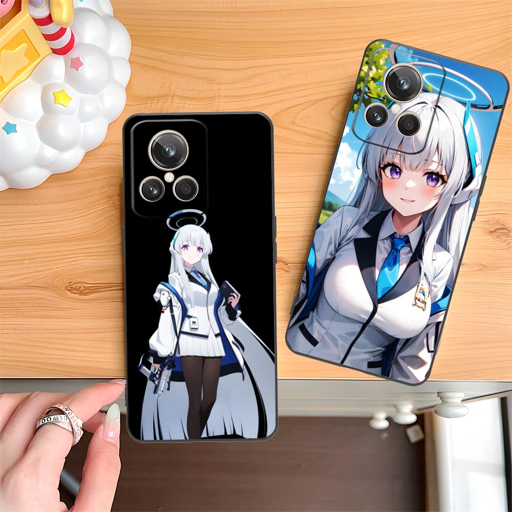 Blue Archive Ushio Noa Phone Case for Realme 15 14 13 12 11 10 9 Pro Plus T i Lite 5G Colorful Printing Cover Pretty Smartphone