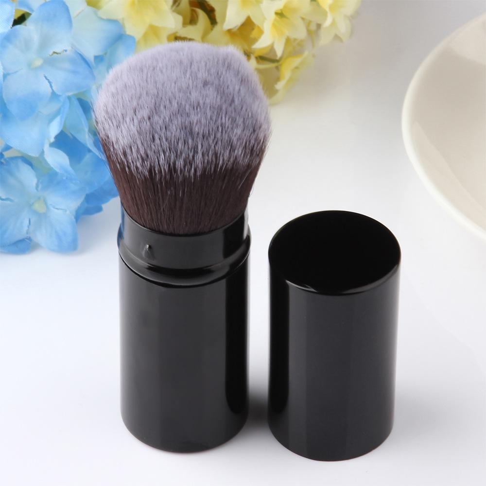 Compact Retractable Makeup Brush - Blush, Powder, Mushroom Head Tool