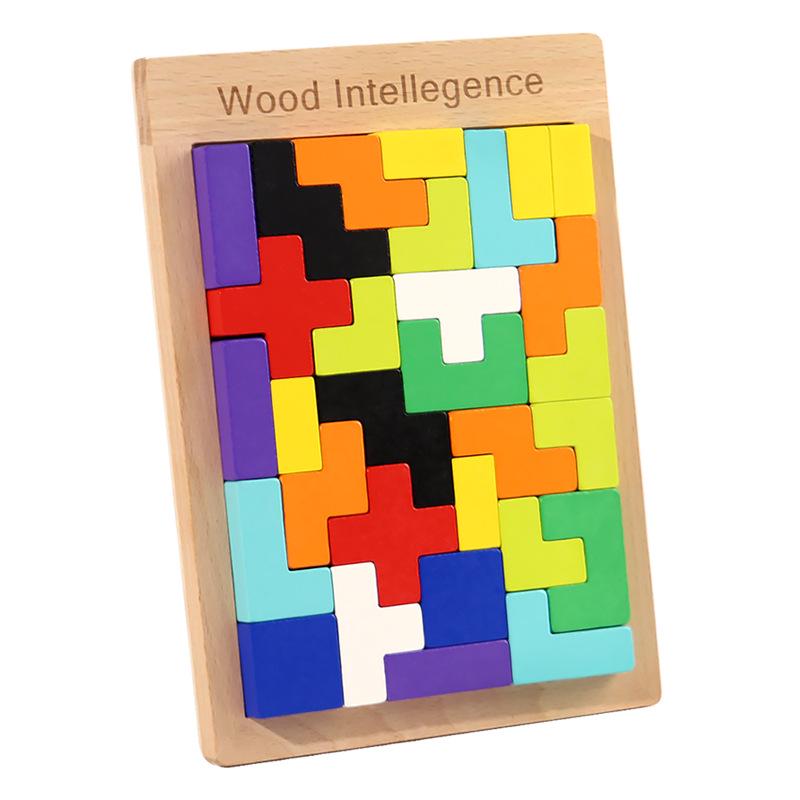 3D Tetris Blocks Puzzle for Kids, Ages 3-6 – Montessori Educational Toy for Early Learning