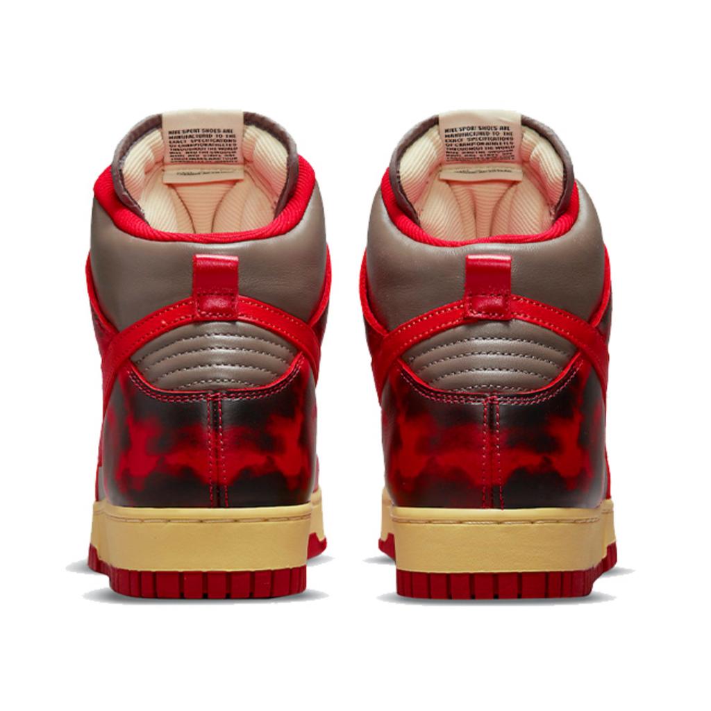 Nike Dunk High 1985 Red Camo Acid Wash Unisex Sneakers