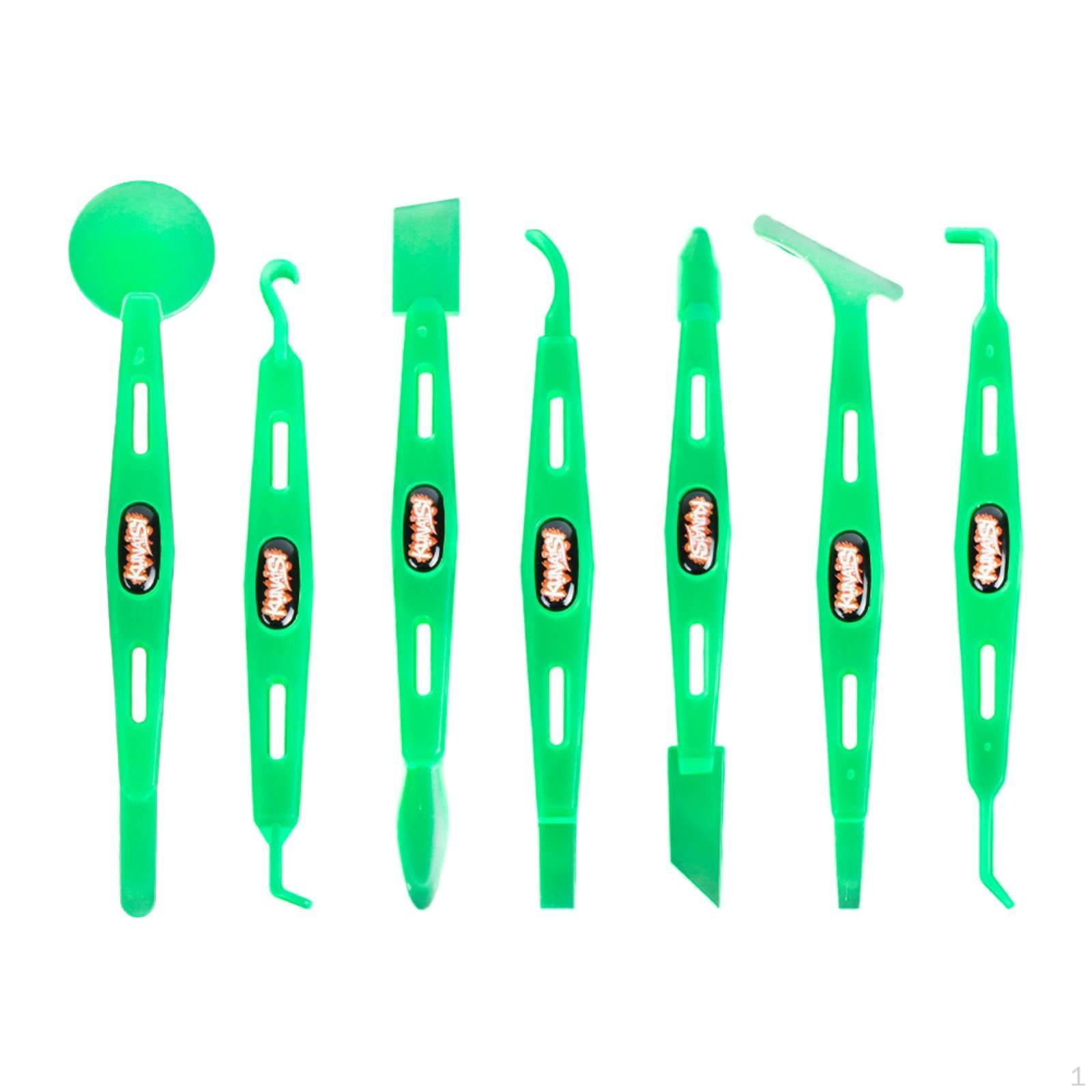 7 Pieces Squeegee Set Strong Grip Car Wrap Edge Tool Easy to Use Fluorescent Green