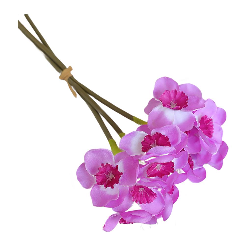 

Indoor Home and Wedding Three Headed Narcissus Silk Flower Bouquet with Wire Stems for Customizable Floral Displays фіолетовий