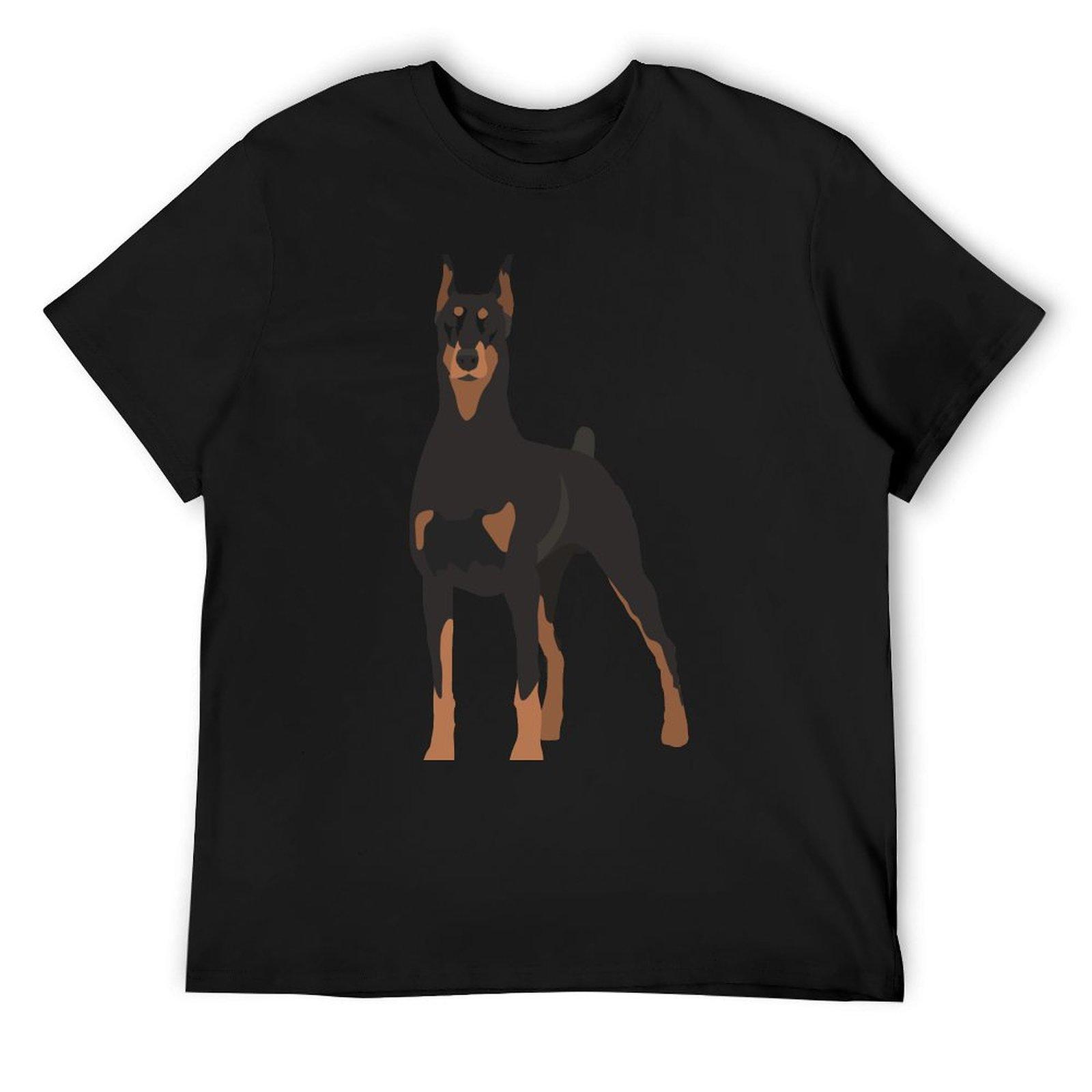 

Doberman T-Shirt anime figures plain plain black t shirts men 4XL
