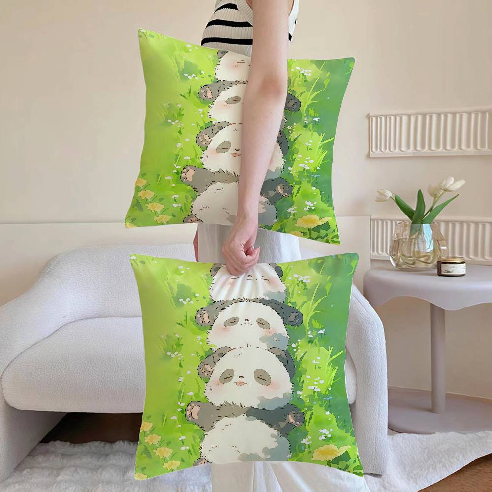 Cartoon Drawing Animal Pillow Case Sofa and Living Room Decorative Cushion Covers Dust-proof and Mite-proof Invisible Zipper