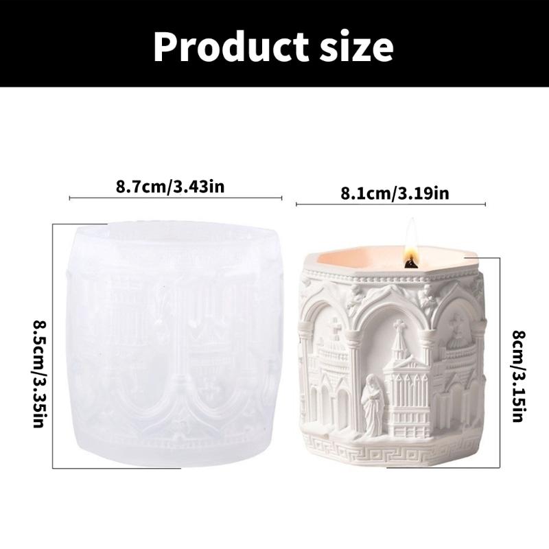 Multipurpose Renaissances Shaped Silicone Mould for Resin Art Candle Containers Craft Projects Easy Release
