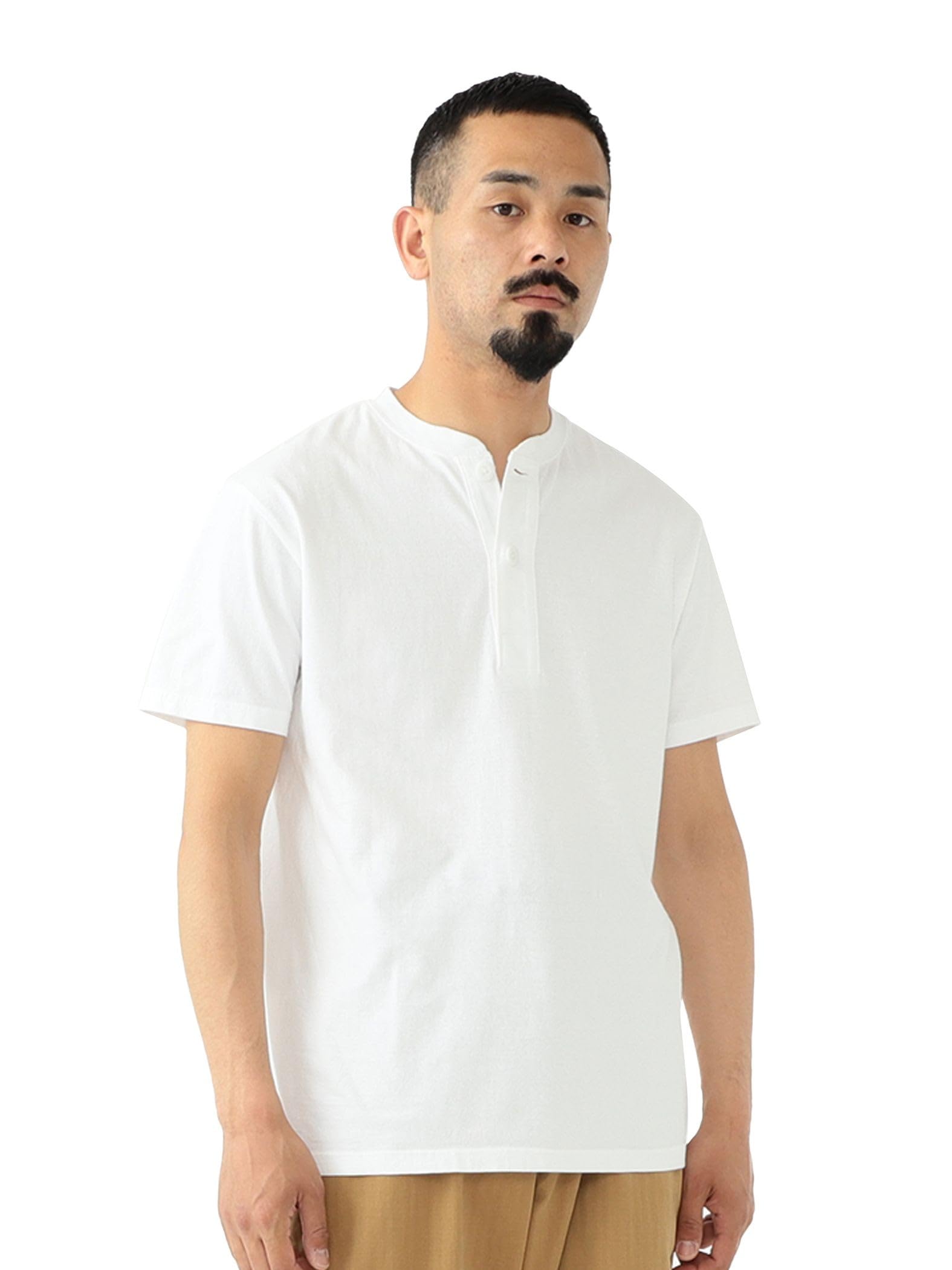 

2 шт. в упаковке Henley Neck WHITE XL 38040003156 [Beams Plus] Футболка Футболка мужская белый