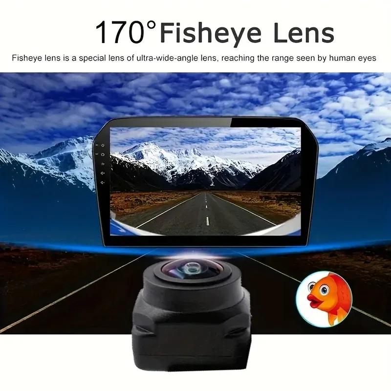 AI Smart Car Camera - 170° Fish Lens, BSD & ADAS Alerts, AHD-1080P, Front/Rear/Left/Right View Backup Camera with Buzzer Alarm