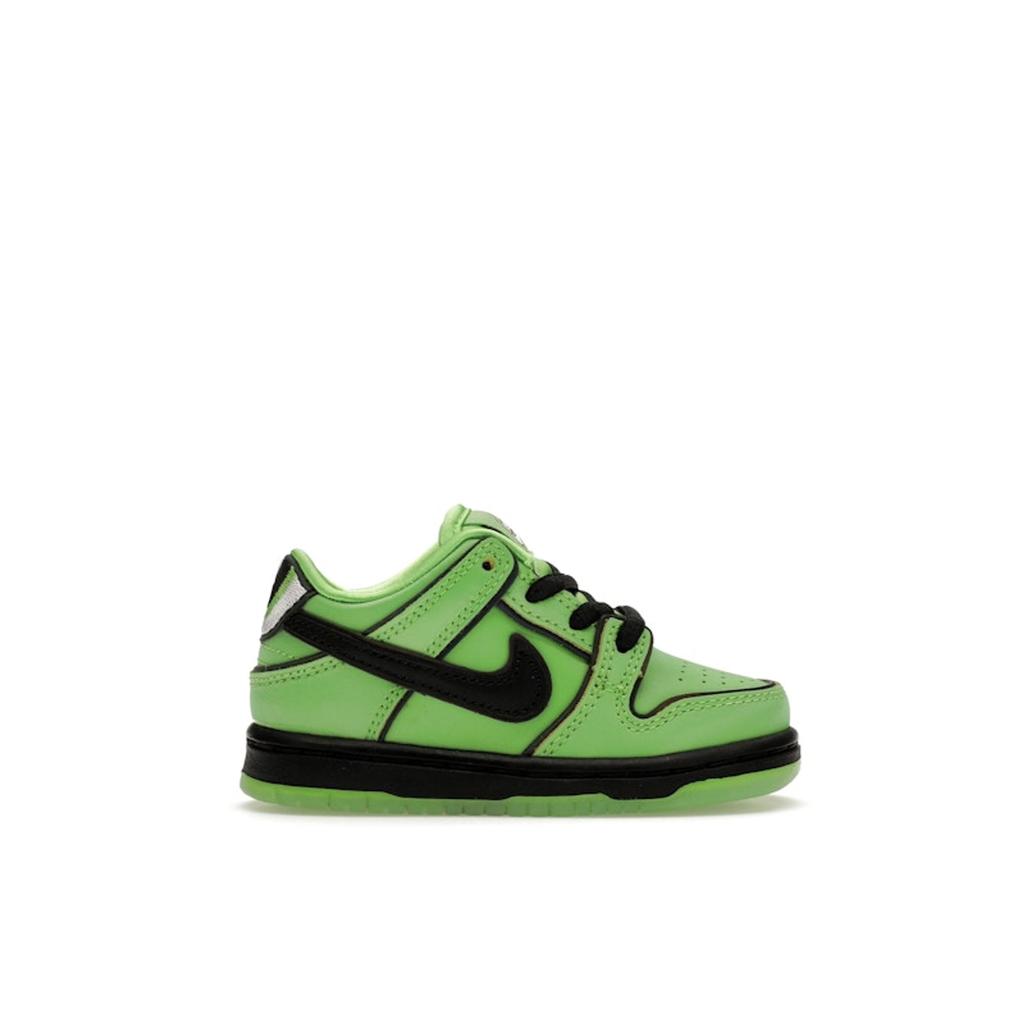 The Powerpuff Girls x Nike Dunk Low Pro SB QS TD Buttercup Baby-Sneakers Grün Mean-Green Schwarz FZ8831-300