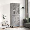 Vidaxl Display Cabinet, Concrete Grey 69.5X34X180 Cm Wood-Based Material
