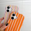 Niche Color Block Striped Case for iPhone 16 Pro Max Apple 17 Phone Case 15/14 Two-in-One Film Case
