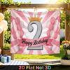 Party Backdrop Birthday Crown Pink Photo Booth Background Front Door Decor