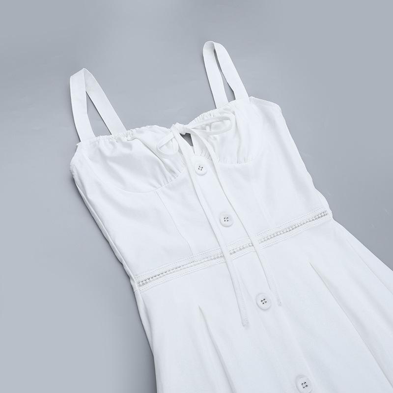 YL25223 Spaghetti Strap Sexy Backless A-line Dress - 2025 European American French Style for Women