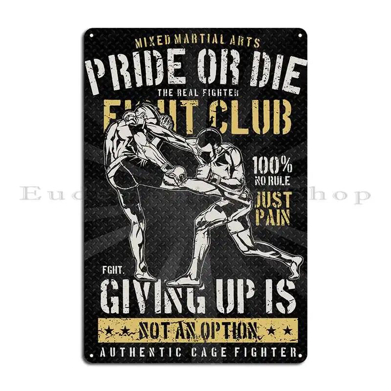 Fight Club Mma Metallschild Club Bar Bedruckt Wohnzimmerwand Benutzerdefiniertes Blechschild Poster
