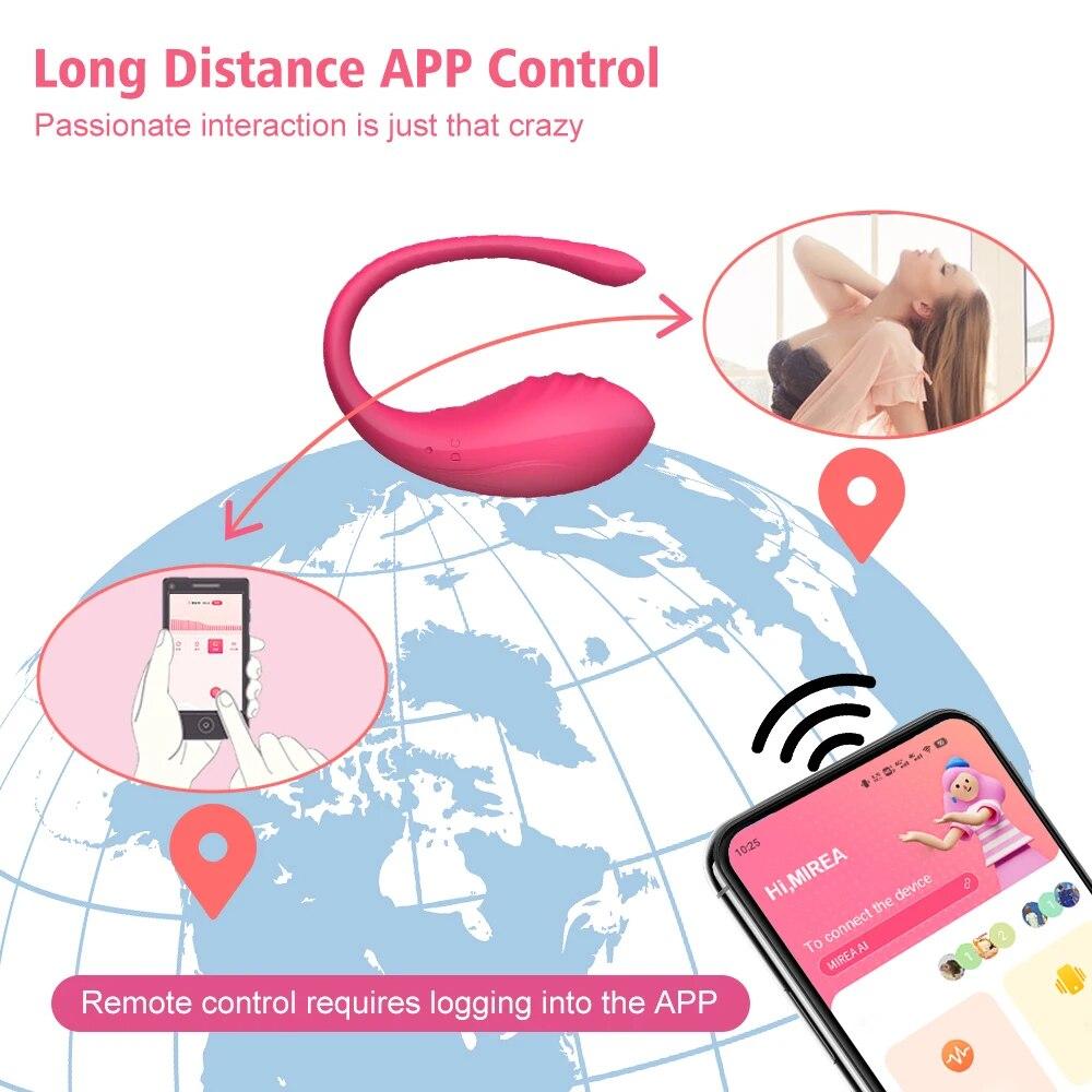 Wireless Bluetooth G Spot Vibrator for Women Dildo APP Remote Control Wear Vibrating Egg Clit Female Panties Sex Toys for Adults