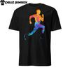 Abstract Colorful Silhouette Disabled Athlete Running Unisex T-Shirt Unique Tee
