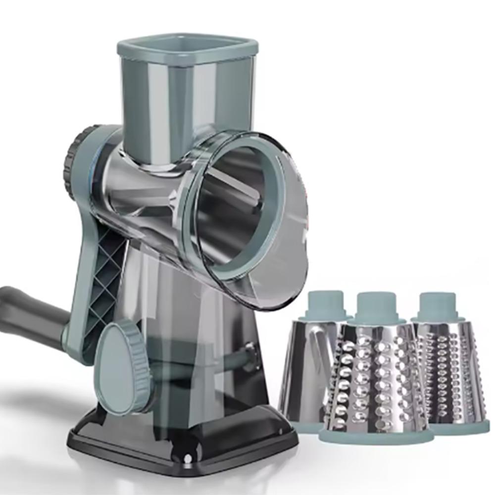 

3 in 1 Hand-Crank Vegetable Slicer Labor-saving Nut Grinder Vegetable Shredder Salad синий