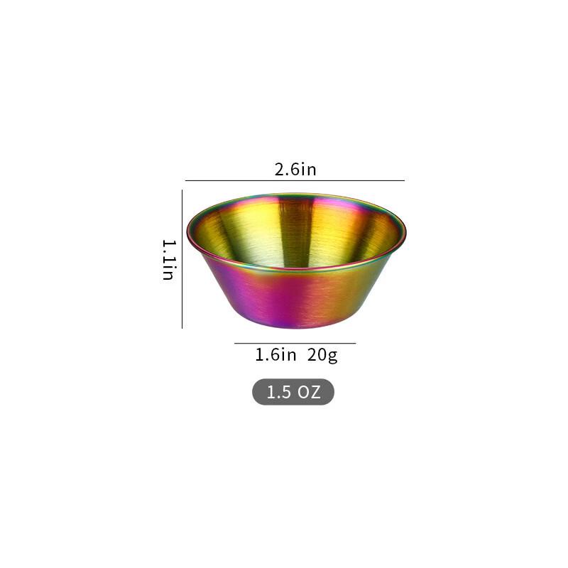 

Iridescent Stainless Steel Sauce Cups