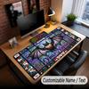 Bat Raven Theme Custom Mouse Pad Personalized With Name Text Customized Desk Mat For Office Home Decor
