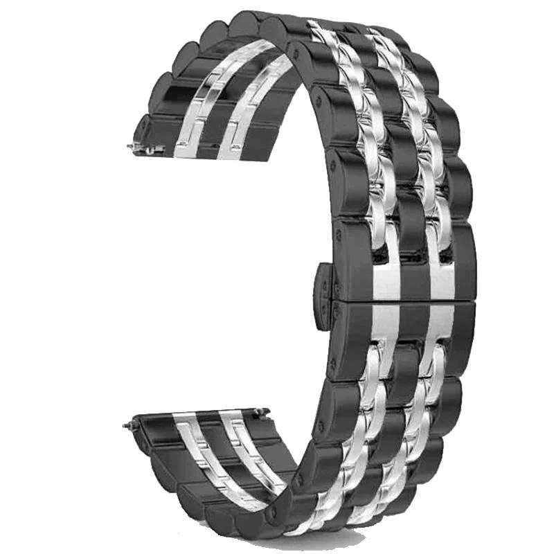 Stainless Steel band For Samsung Galaxy watch 6/5/4/Classic metal link bracelet amazfit GTS-GTR-4-3-mini-bip 3 20mm 22mm strap