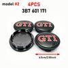 For VW 4pcs 55mm 65mm Car Styling Car Wheel Center Hub Cap Covers Badge For Volkswagen VW GTI Polo Golf 4 5 6 Touran CC Passat B5 B6 B7 ES1
