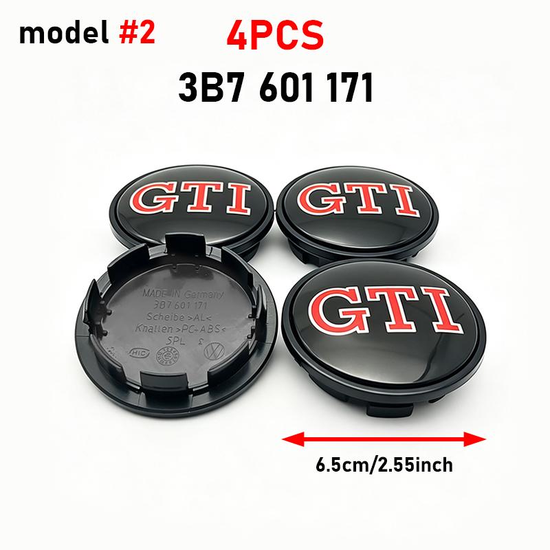 For VW 4pcs 55mm 65mm Car Styling Car Wheel Center Hub Cap Covers Badge For Volkswagen VW GTI Polo Golf 4 5 6 Touran CC Passat B5 B6 B7 ES1